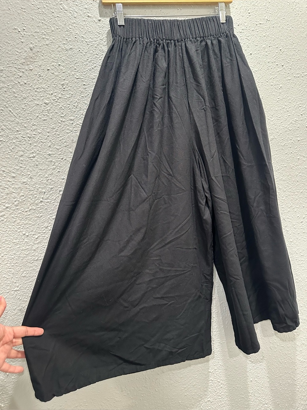 Miranda Bennett 100% Raw Silk Black Wide Leg Palazzo Pants Pockets Size Small - Picture 2 of 16
